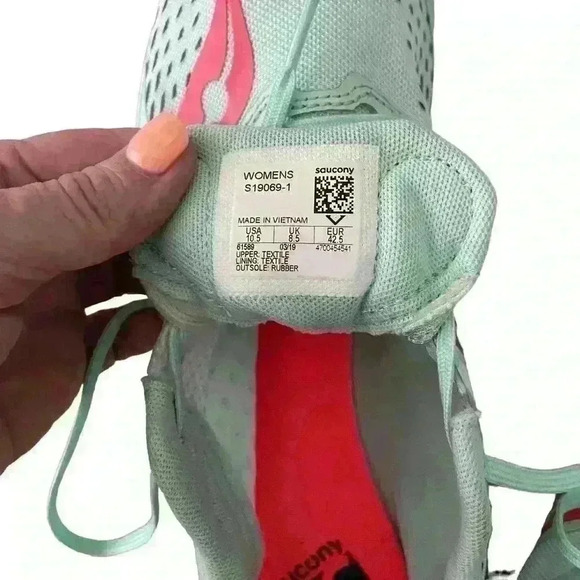 Saucony Women’s Kilkenny XC 8 Spike-Mint/Vizi Coral Size 10.5 Athletic Running - Picture 8 of 12